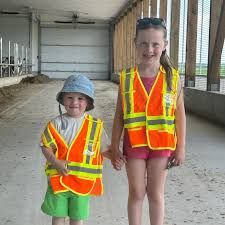 BK010KIDS  VEST, ORANGE SAFETY KIDS SIZE