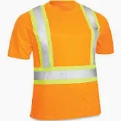 100605  T-SHIRT 100 ORANGE SHORT SLEEVE LARGE