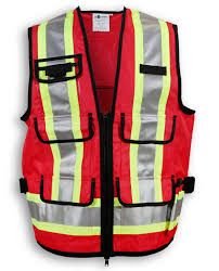 SC6505-RD-XL  VEST, HI VIS SUPERVISER RED X-LARGE
