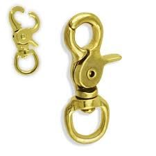 B225-58   SOLID BRASS SWIVEL EYE HOOK 5/8