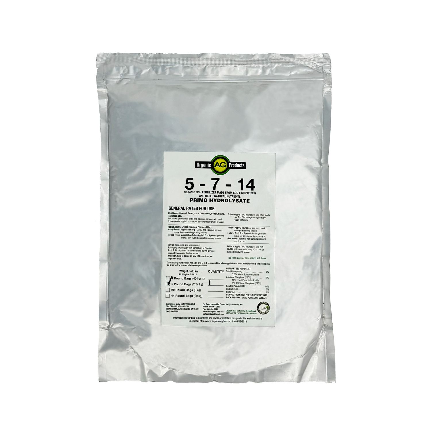 Primo Hydrolysate, Size: 5 lb