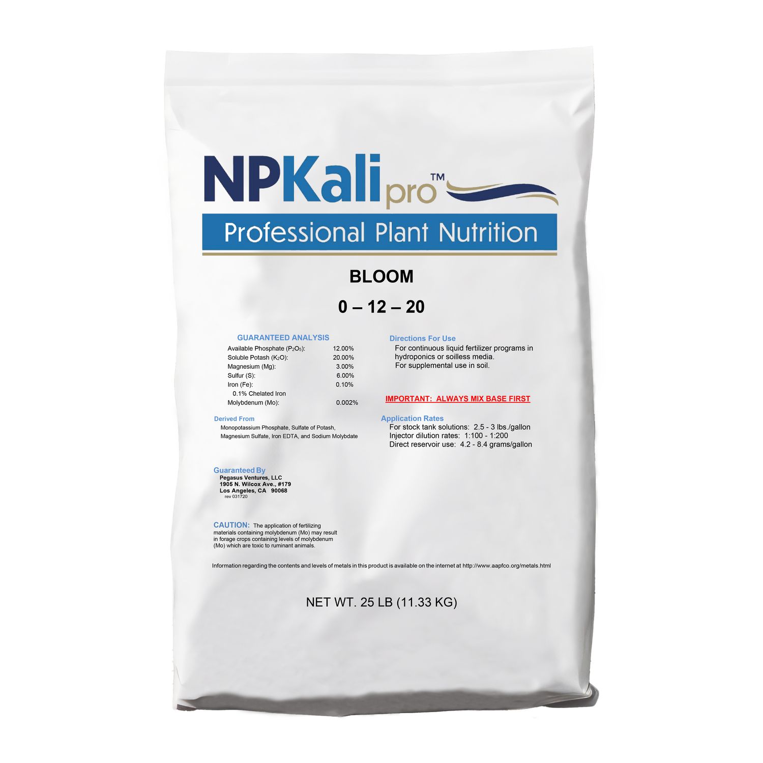 NPKali Pro Bloom, Size: 25 lb Bag