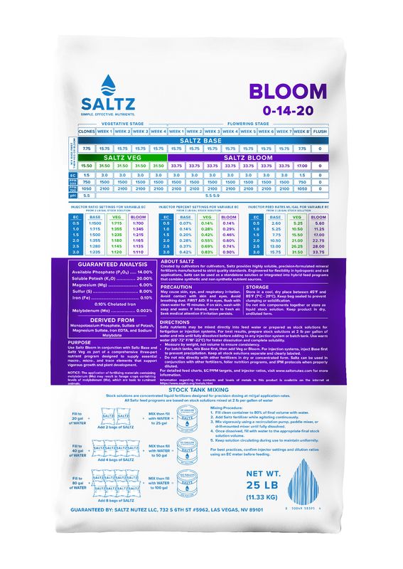 SALTZ BLOOM 25 lb