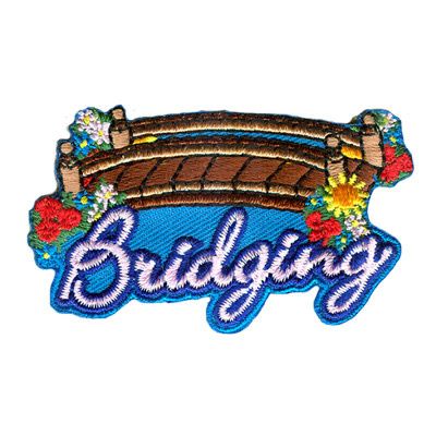 Bridging Fun Patch - blue bridge w/flowers