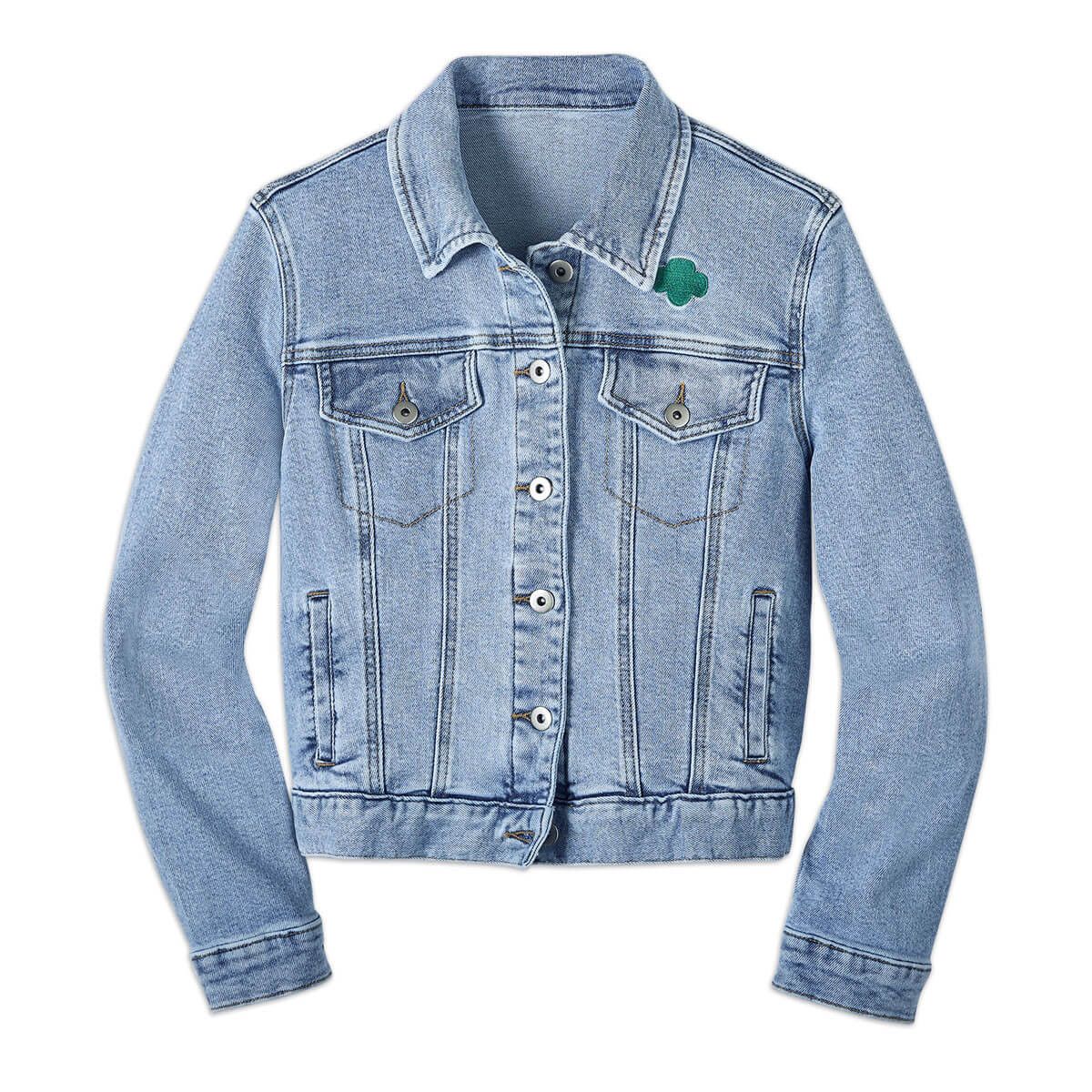Adult Denim Trefoil Jacket