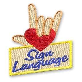 Sign Language Fun Patch (Heart)