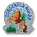 Horseback Riding Fun Patch (horseshoe shape)