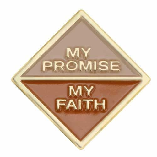 Brownie My Promise My Faith Pin Year 1