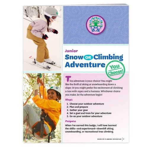 Badge Requirements - Junior Snow or Climbing Adventure