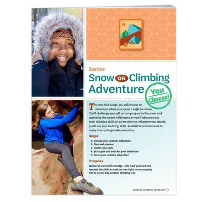 Badge Requirements - Senior Snow or Climbing Adventure