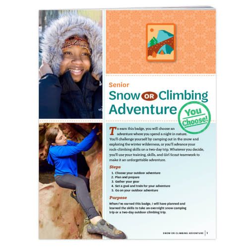 Badge Requirements - Senior Snow or Climbing Adventure