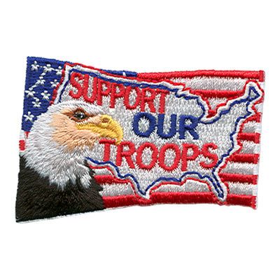 Support our Troops Fun Patch (eagle)