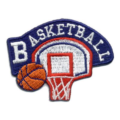Basketball w/hoop Fun Patch