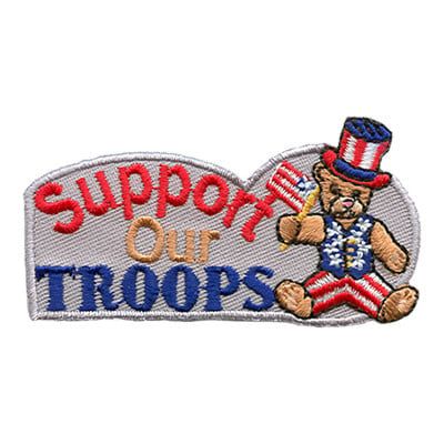Support our Troops Fun Patch - with bear