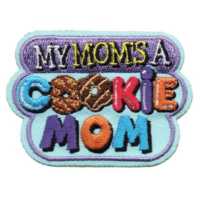 My Mom&#39;s a Cookie Mom Fun Patch - blue