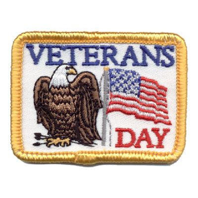 Veterans Day Fun Patch (Eagle and flag)