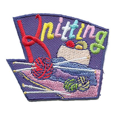 Knitting Needles Fun Patch