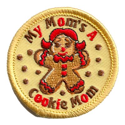 Cookie Mom Gingerbread Woman Fun Patch