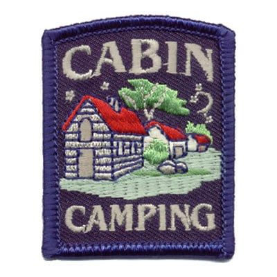 Cabin Camping Fun Patch (blue)