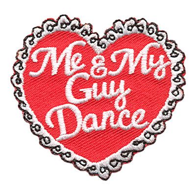 Me and My Guy Dance Fun Patch - red heart
