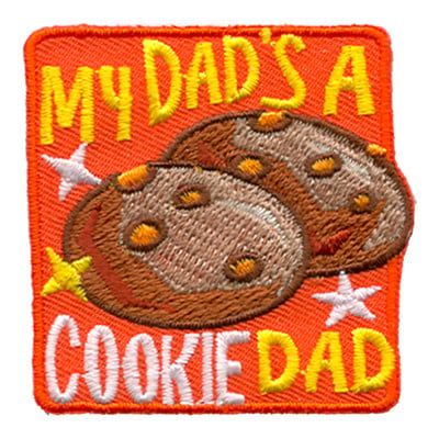 My Dad is a Cookie Dad Fun Patch (Orange)