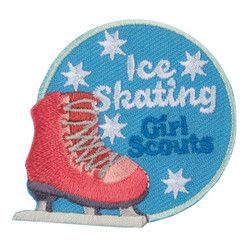 Ice Skating Fun Patch (pink skate)