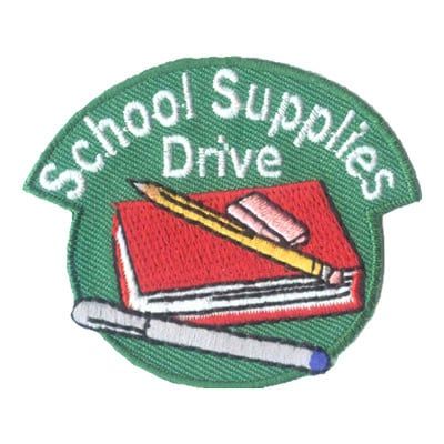 School Supplies Drive Fun Patch