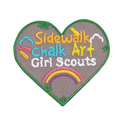 Sidewalk Chalk Art Iron-On Patch