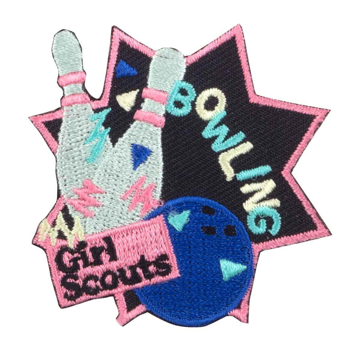 Bowling Fun Patch - Pink Border