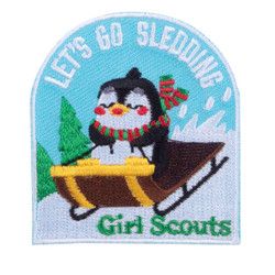 Let&#39;s Go Sledding Penguin Fun Patch