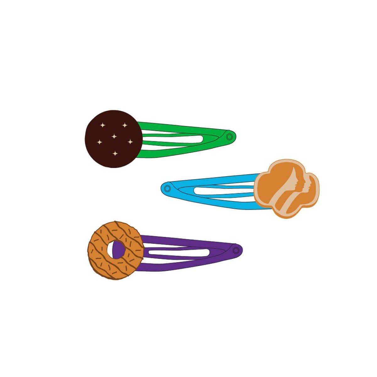 Cookie Hair Clip 3-piece Set