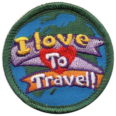 I Love to Travel Fun Patch