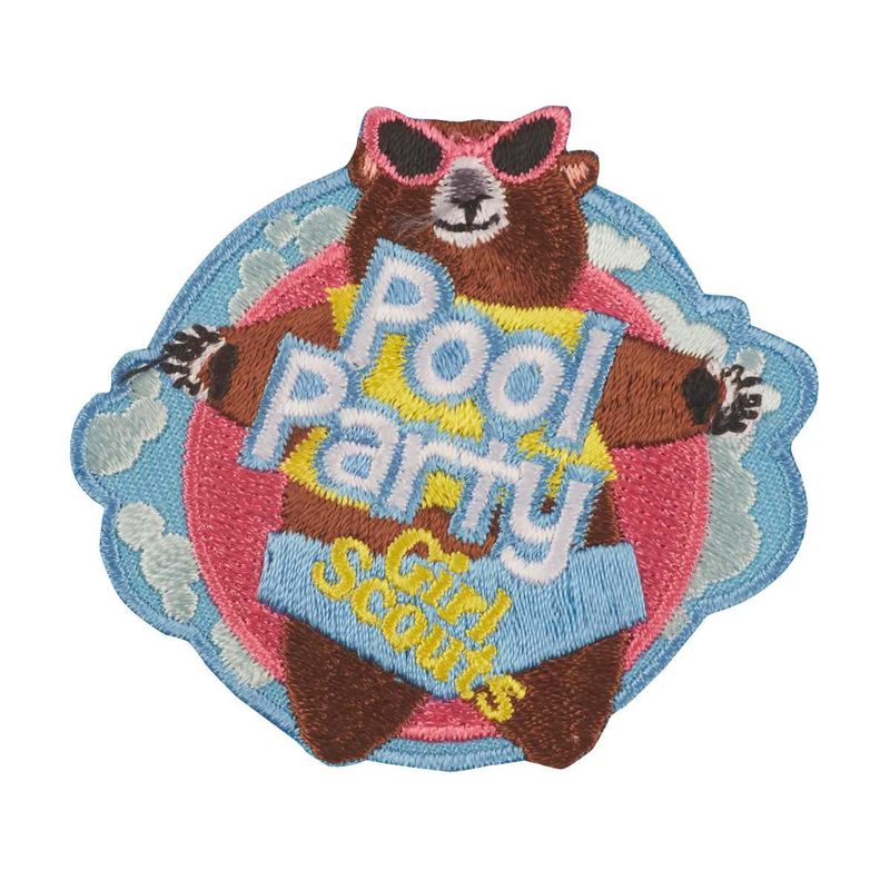 Pool Party Iron-On Patch - Floating Bear