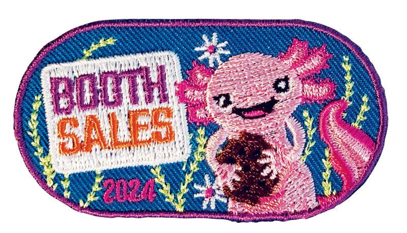 Booth Sales 2024 Axolotl Fun Patch