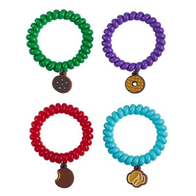 Cookie Charm Hair Tie Coil Set of 4