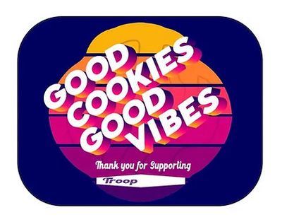 Foldable Cookie Sign - Good Vibes (Purple)