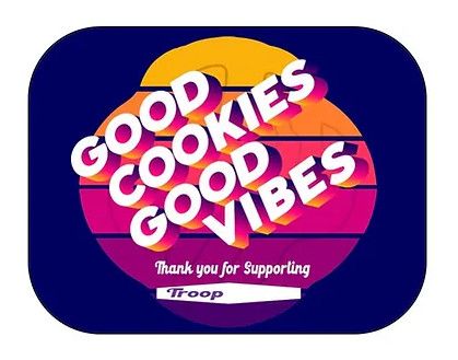 Foldable Cookie Sign - Good Vibes (Purple)