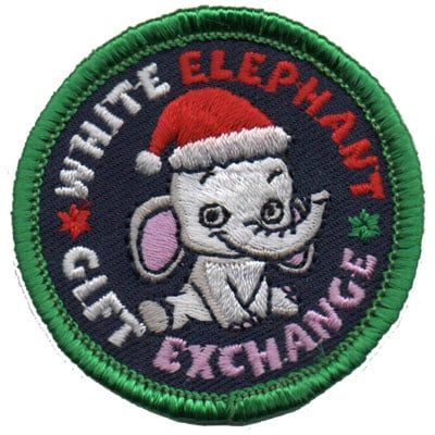 White Elephant Gift Exchange Fun Patch