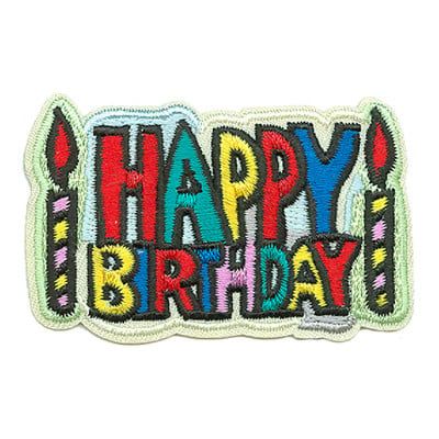 Happy Birthday Fun Patch (colorful text)