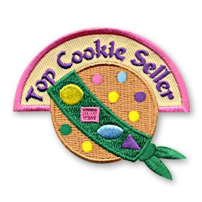 Top Cookie Seller Fun Patch - Pink with sash