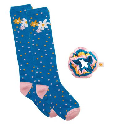 Daisy Knee-High Socks and Scrunchie Set*