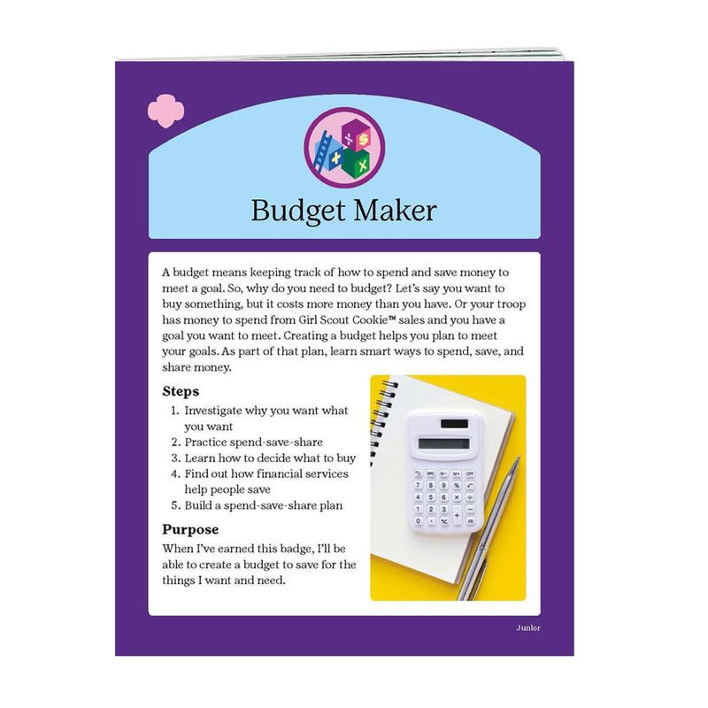 Badge Requirements - Junior Budget Maker