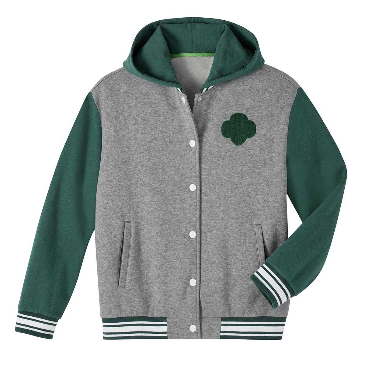 Varsity Hooded Sweatshirt Jacket