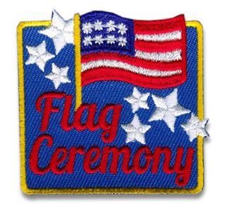Flag Ceremony Fun Patch (Blue Square)