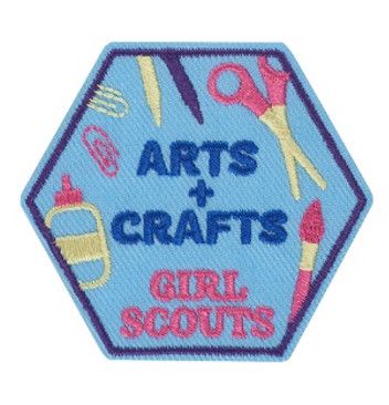 Arts and Crafts Patch - Blue Hexagon