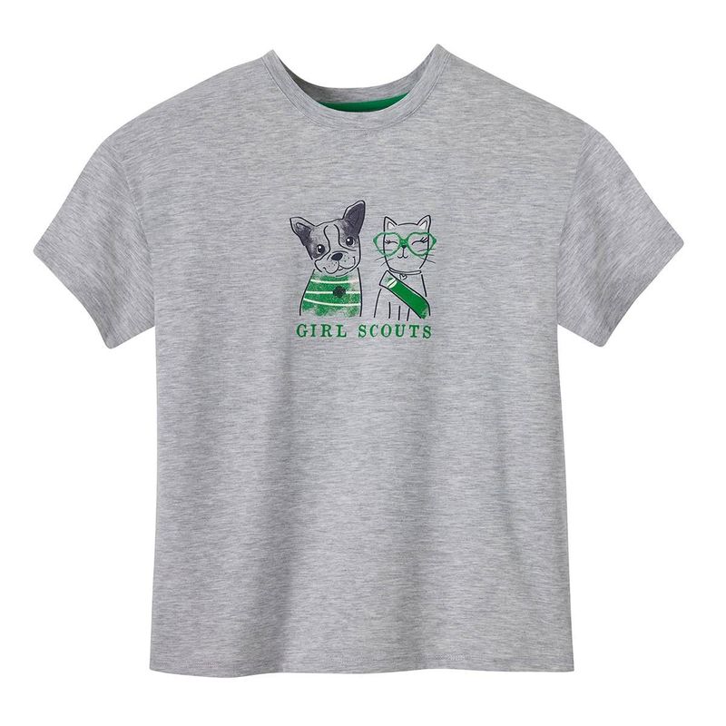 Puppy Kitty Gray T-Shirt