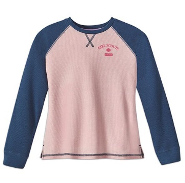 Long Sleeve Waffle Knit Baseball T-Shirt 