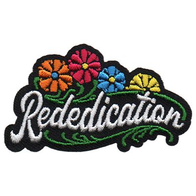 Rededication Fun Patch (black with flowers)