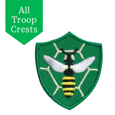 Shop all Girl Scout official Troop Crests. Vote on a crest with your troop and wear it on your sash or vest! Popular designs include the Unicorn, White Rose, Bee, Waterfall, and Shooting Star. 