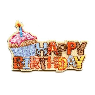 Happy Birthday Patch Fun Patch (Cupcake)